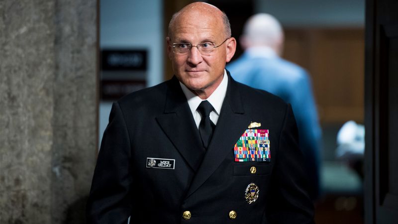 Top US Navy admiral Michael Gilday defends non-binary sailor amid some Republican criticism