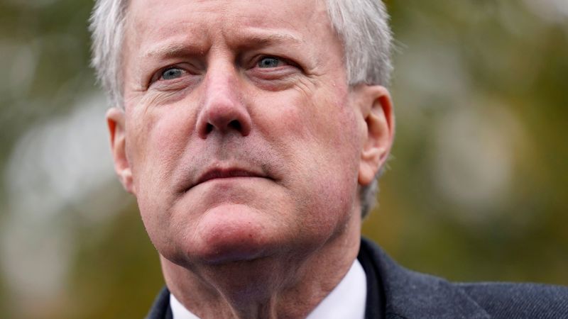 Mark Meadows asks federal court for Georgia charges to be dismissed