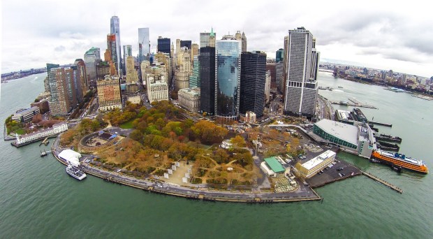 Arial view of Battery Park (Shutterstock)