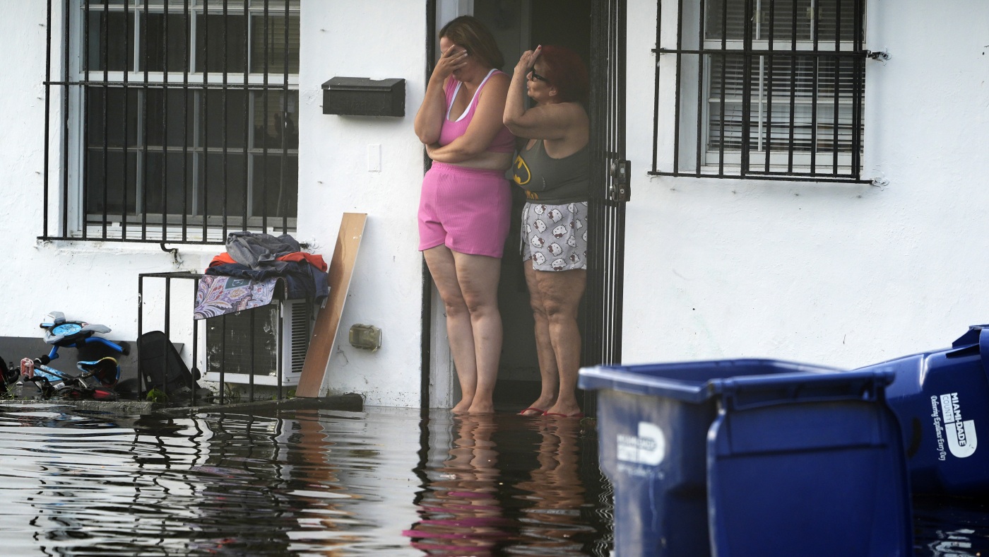 Florida told to prepare for more flash flood Friday following tropical storms : NPR