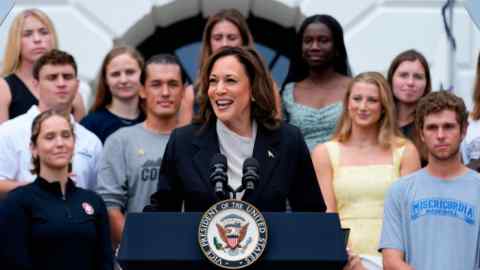 Kamala Harris speaks at the event